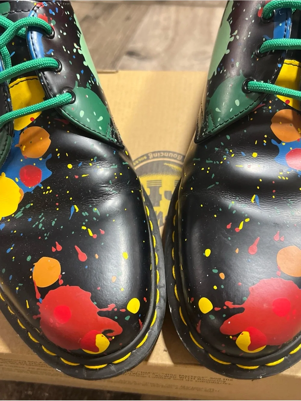 Dr. Martens 1461 Paint Splatter 22184001 Men’s US 10 Rare 2017 Leather Shoes